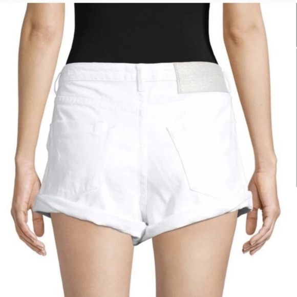 One Teaspoon High Rise Bandit Shorts Cut Off Raw Hem Button Up Fly Distressed 27 - Picture 6 of 13